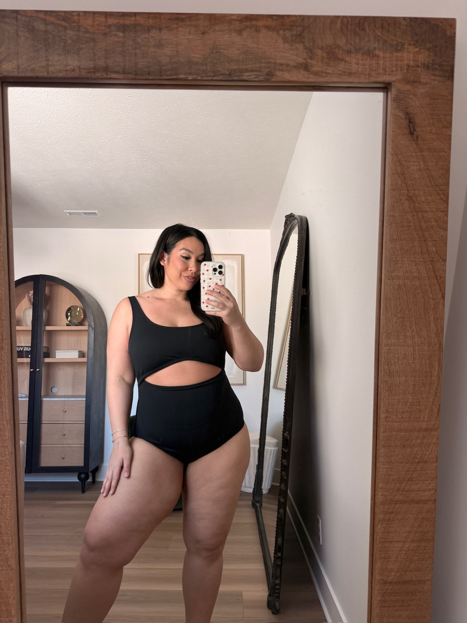 Built in tummy panel, the coverage, the rise -this one piece is AMAZING! The cut-out is super spicy 🖤🤍 Spanx haul | Midsize curvy swim finds for spring, summer, & your next vacation! 
-
-
-
Spanx, Midsize, Swim, Swim skirt,  Swimsuits, Midsize swimsuit, Bikini, One Piece, Summer, Vacation, Spring Break, Travel, @Spanx  

#LTKMidsize #LTKSeasonal #LTKSwim