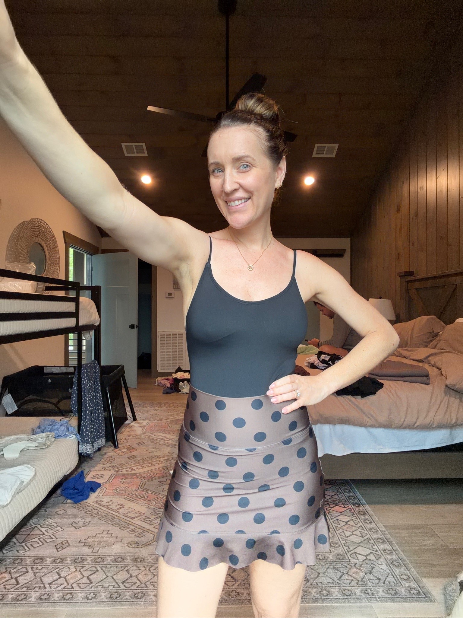 Swim day OOTD! This Spanx one piece is so flattering