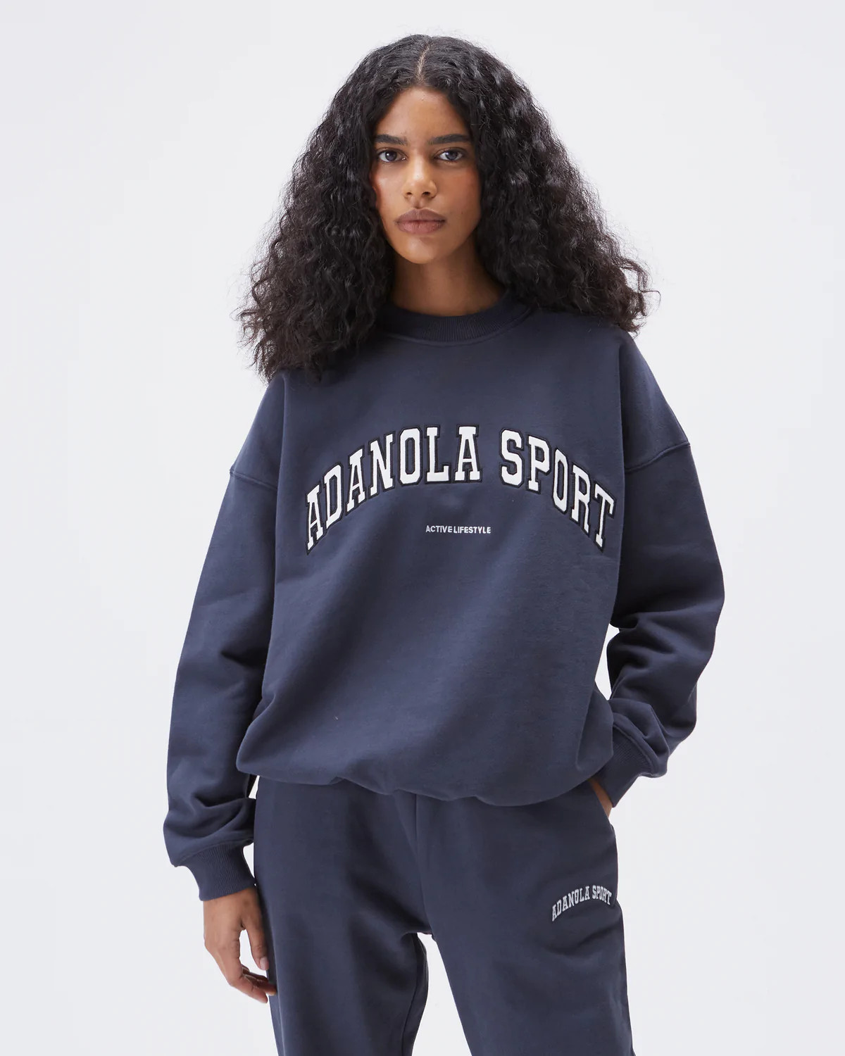 AS Oversized Sweatshirt - Midnight Blue | Adanola UK