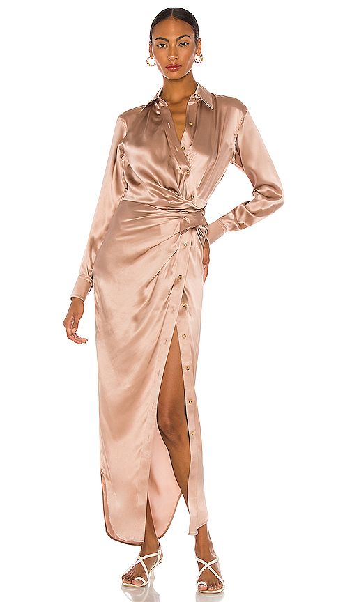 T by Alexander Wang Maxi Shirt Dress in Blush. - size 8 (also in 2) | Revolve Clothing (Global)