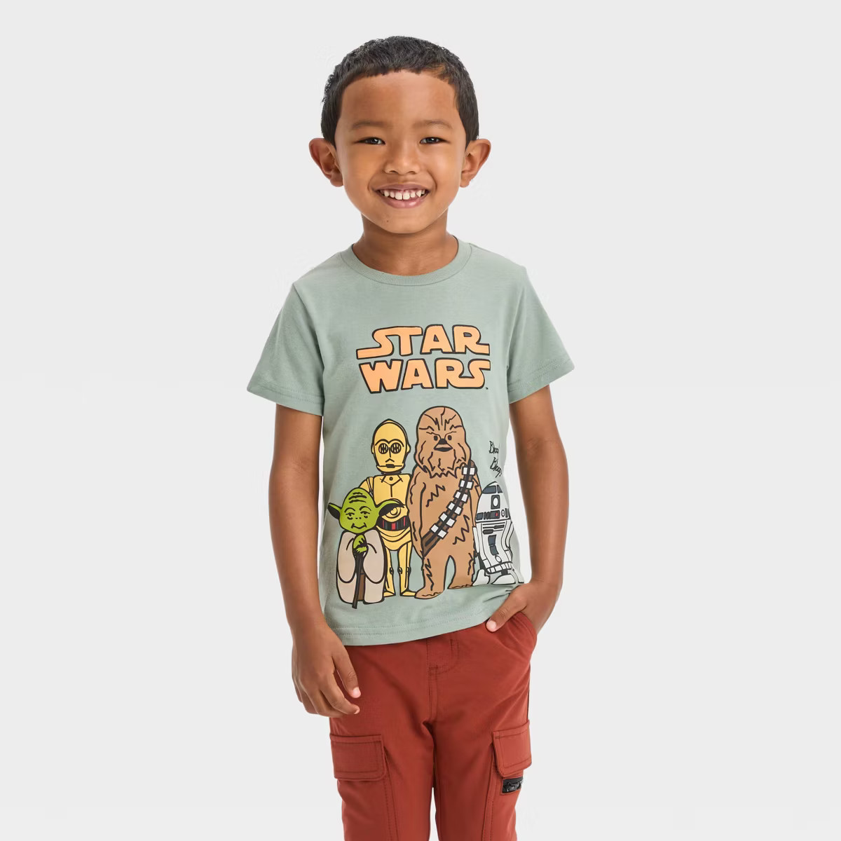 Toddler Boys' Star Wars Baby Yoda Short Sleeve T-Shirt - Heather Gray | Target