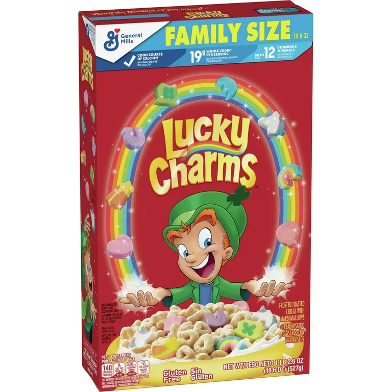 Lucky Charms Cereal with Marshmallows, With Leprechaun Trap, Family Size, 18.6 OZ | Walmart (US)