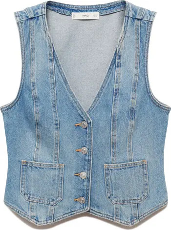 MANGO Denim Vest | Nordstrom | Nordstrom