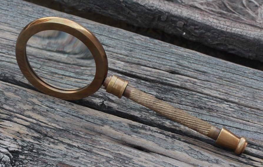 RII Magnifying Glass with Brass Handle, Handheld Magnifying Glass Lens, Antique Magnifier, Readin... | Amazon (US)