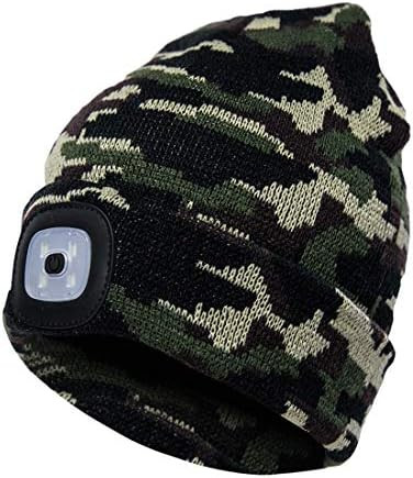 OMOUP Rechargeable LED Beanie Hat with Light, Hands Free Lighted Headlamp Hats, Winter Unisex Kni... | Amazon (US)