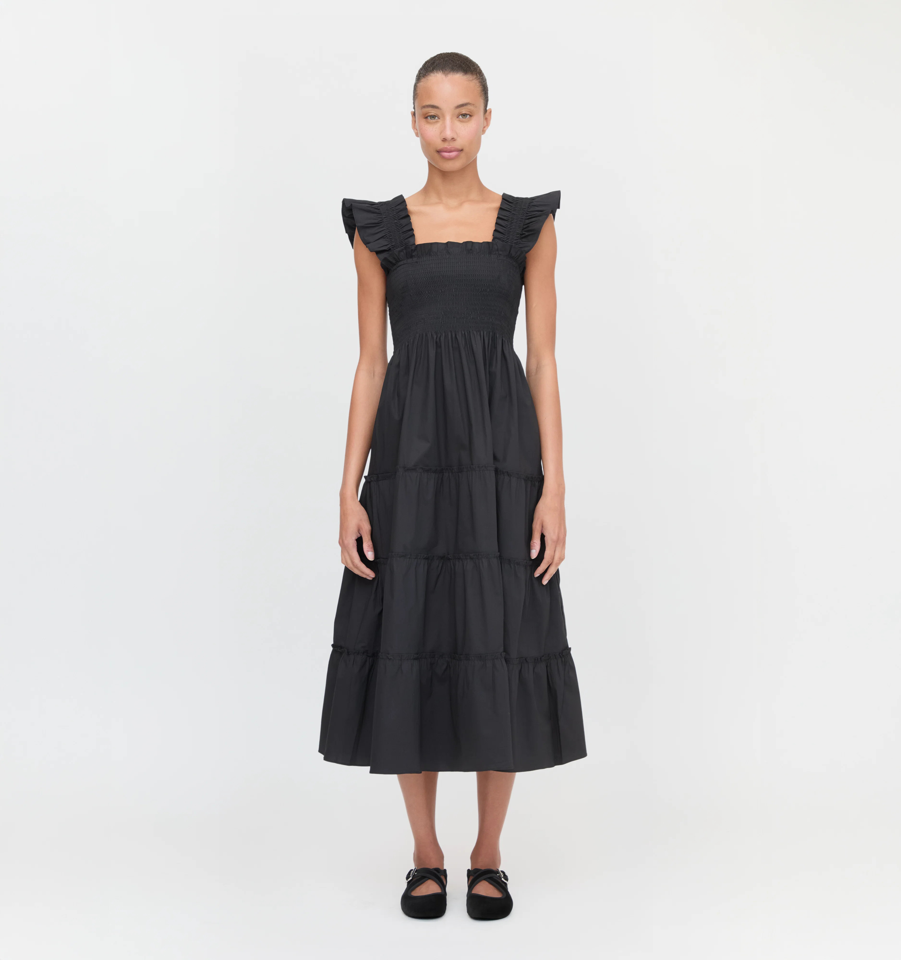 The Ellie Nap Dress | Black Poplin / XS | ® | 100% Cotton | Hill House Home | Hill House Home US
