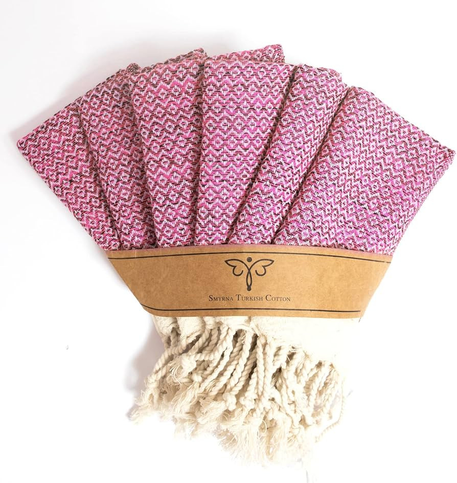 SMYRNA TURKISH COTTON Dish Towels Pack of 6 | 100% Natural Cotton | Machine Washable Wash Cloths ... | Amazon (US)
