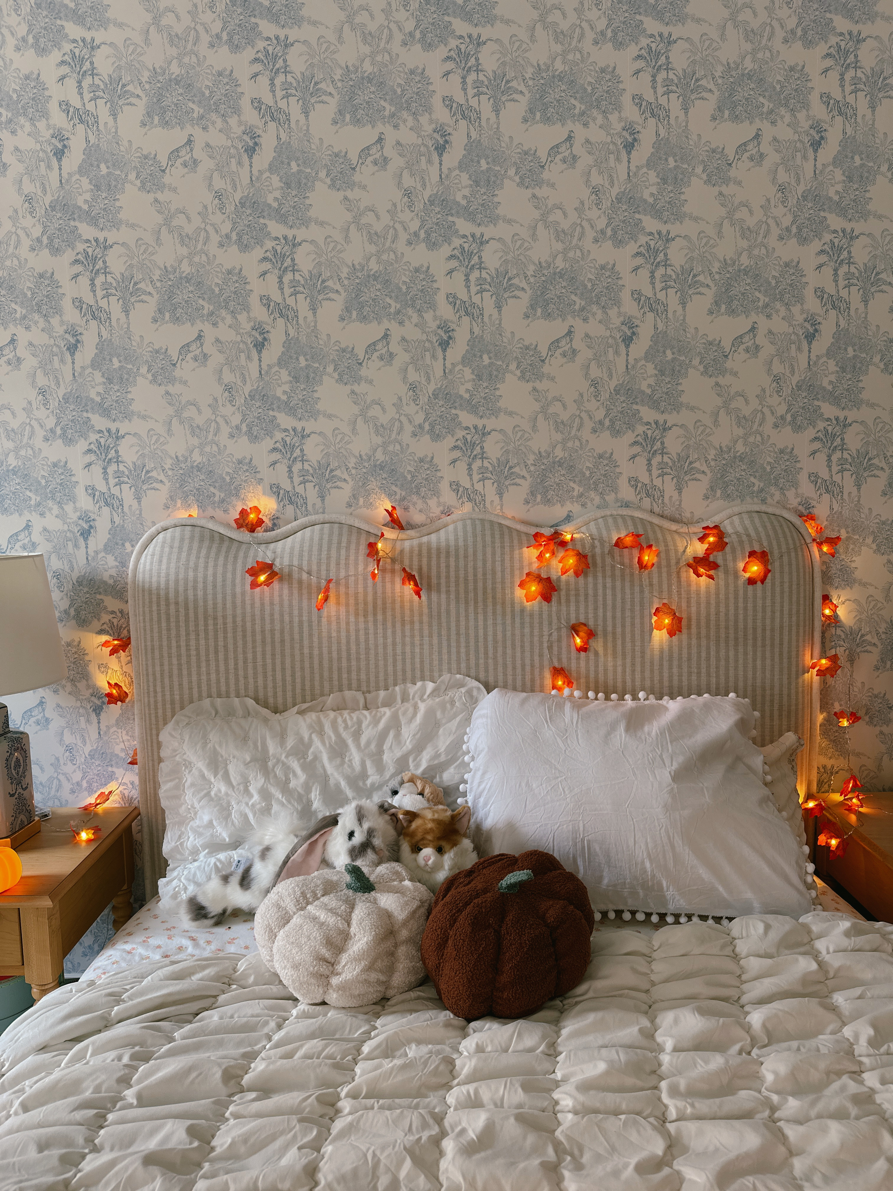 The leaves are turning, the air is crisp, and it just feels right to add those little touches of the autumn season into our cozy spaces 🍂✨ A pumpkin pillow on the bed and some sweet twinkle leaves… it’s the little things that make home feel extra warm this time of year. 🏡🤎

What’s one cozy fall touch you’ve added lately?

#FallDecor #CozyHomeVibes #AutumnAtHome #HomeDecorInspo #FallTouches #CozySeason #AutumnDecor 

 #LTKSeasonal #LTKHome #LTKautumn