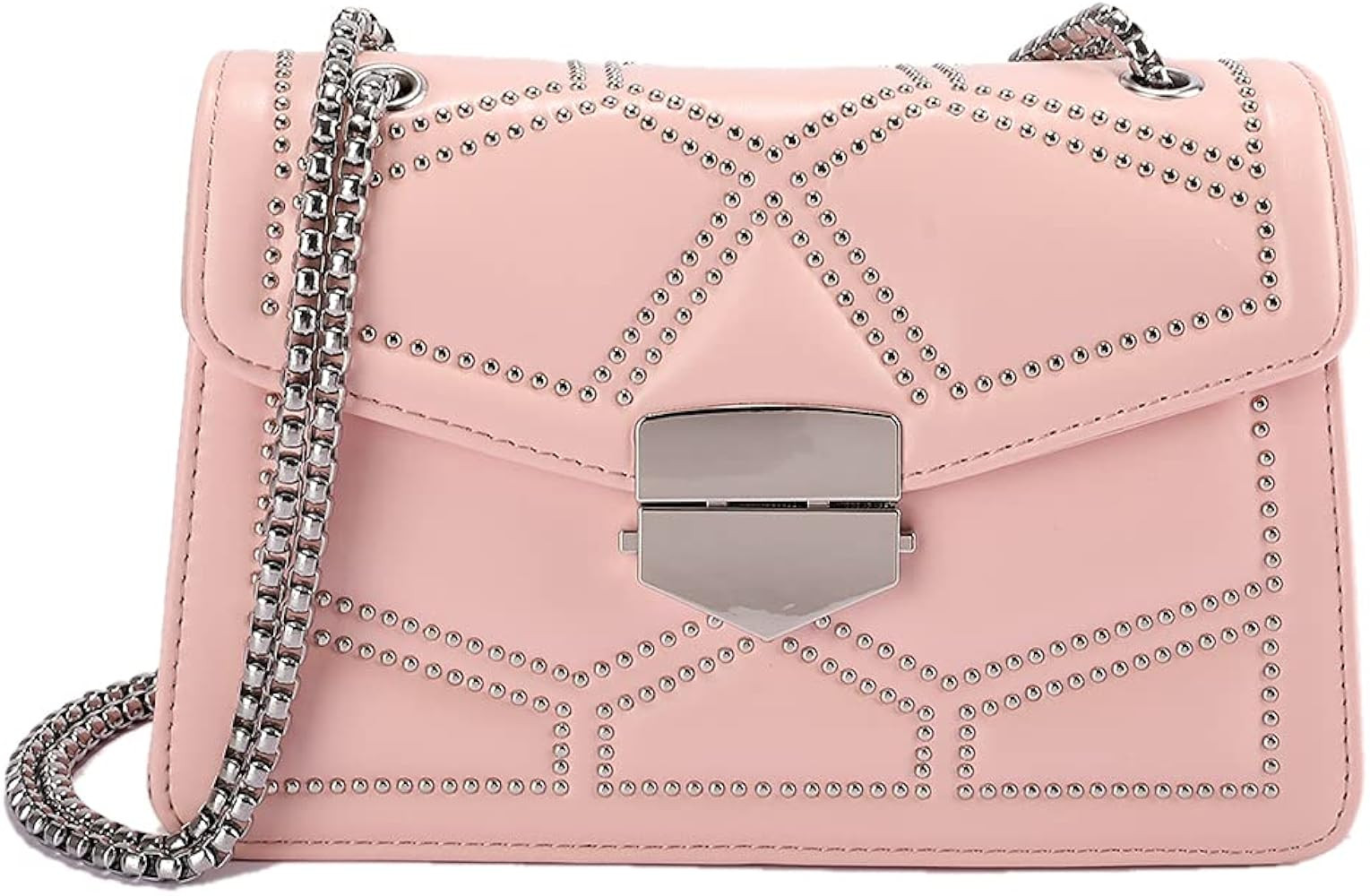 Rivets Chain Small Shoulder Crossbody Messenger Bags for Women Purse and Handbags | Amazon (US)