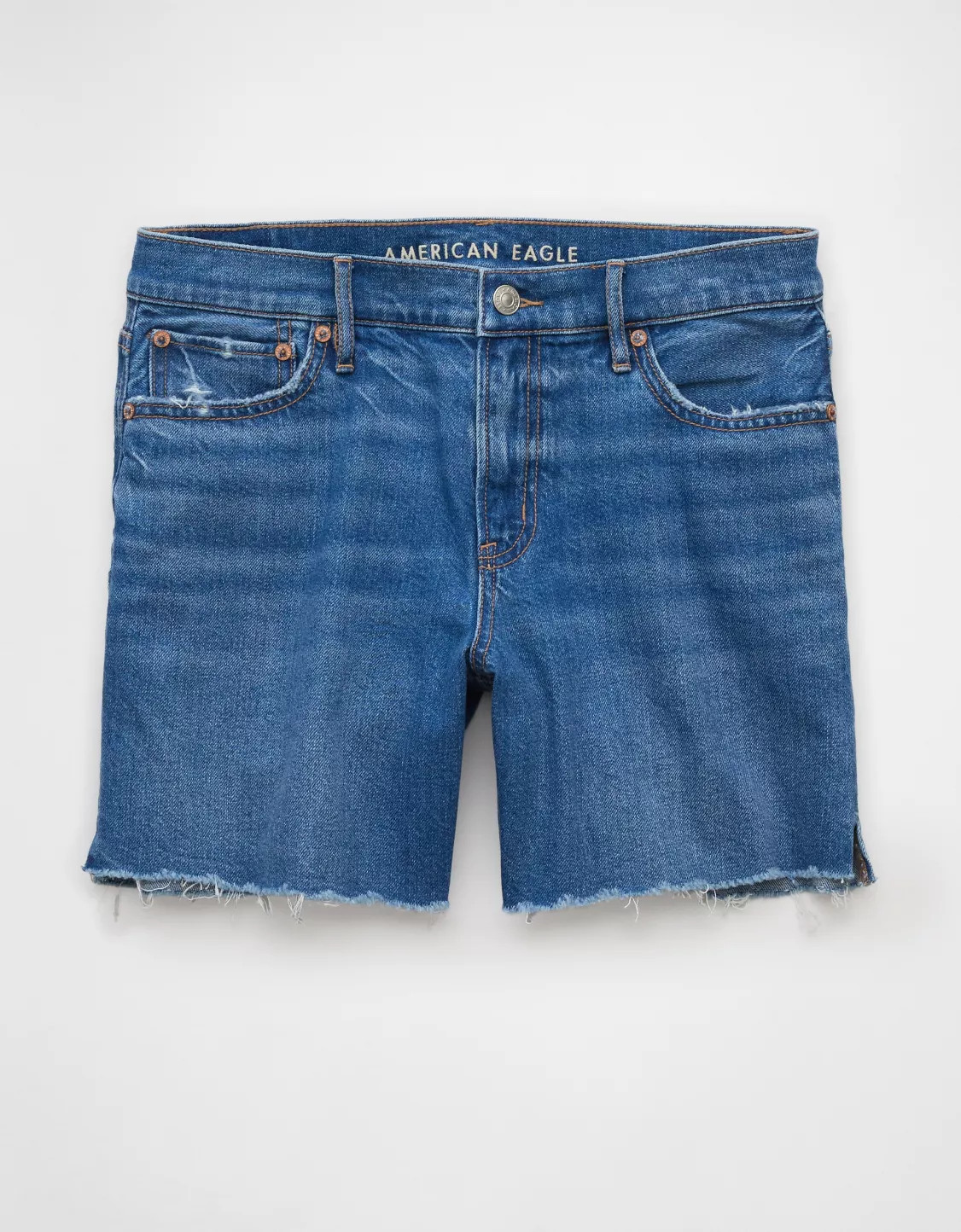 AE Strigid Super High-Waisted 6" Relaxed Denim Short | American Eagle Outfitters (US & CA)
