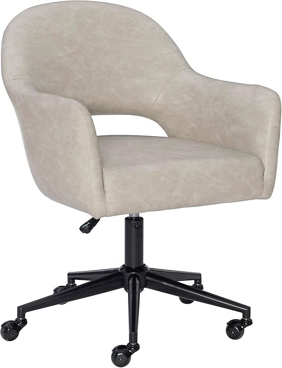 Powell Monika Adjustable Office Chair, Cream | Amazon (US)