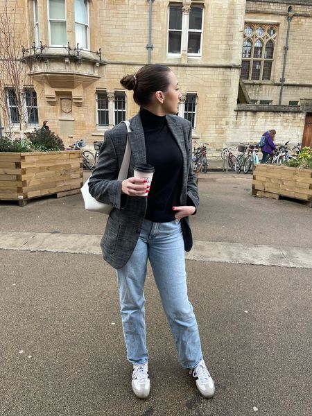 Oversized blazer, favourite Abercrombie jeans, The Row dupe & adidas sambas 

spring wardrobe staples, minimal spring outfit, easy outfits, tall jeans



#LTKworkwear #LTKeurope #LTKfindsunder50