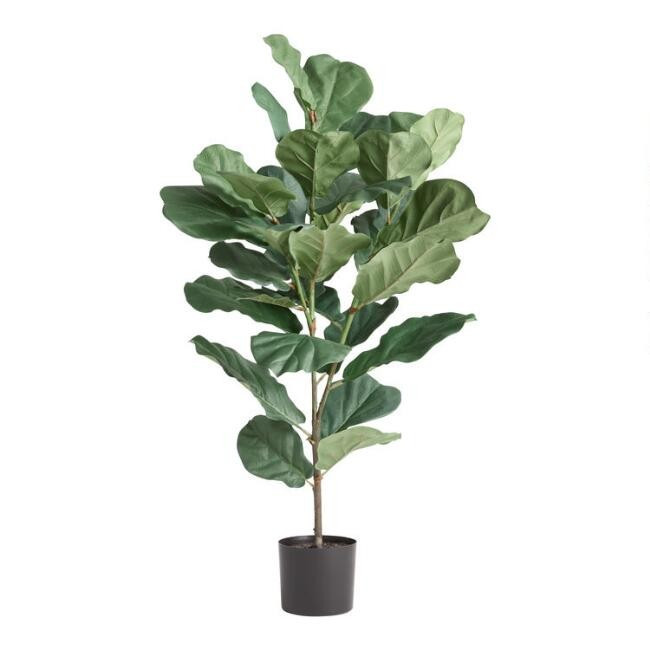 4 Foot Faux Fiddle Leaf Fig Tree | World Market