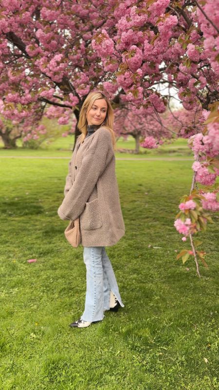 Still in my cherry blossom era 💕🌸

Cold day spring outfit idea • flare jeans • cowboy boots • western boots • beaded bag 

#LTKshoecrush #LTKstyletip #LTKVideo