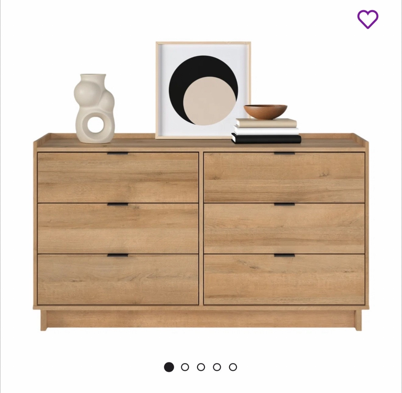 If you are looking at a dresser this is a good option.  Good size without it being too big and adds a clean look to any bedroom with the warmth of a nice wood stain look 

#LTKHome #LTKU