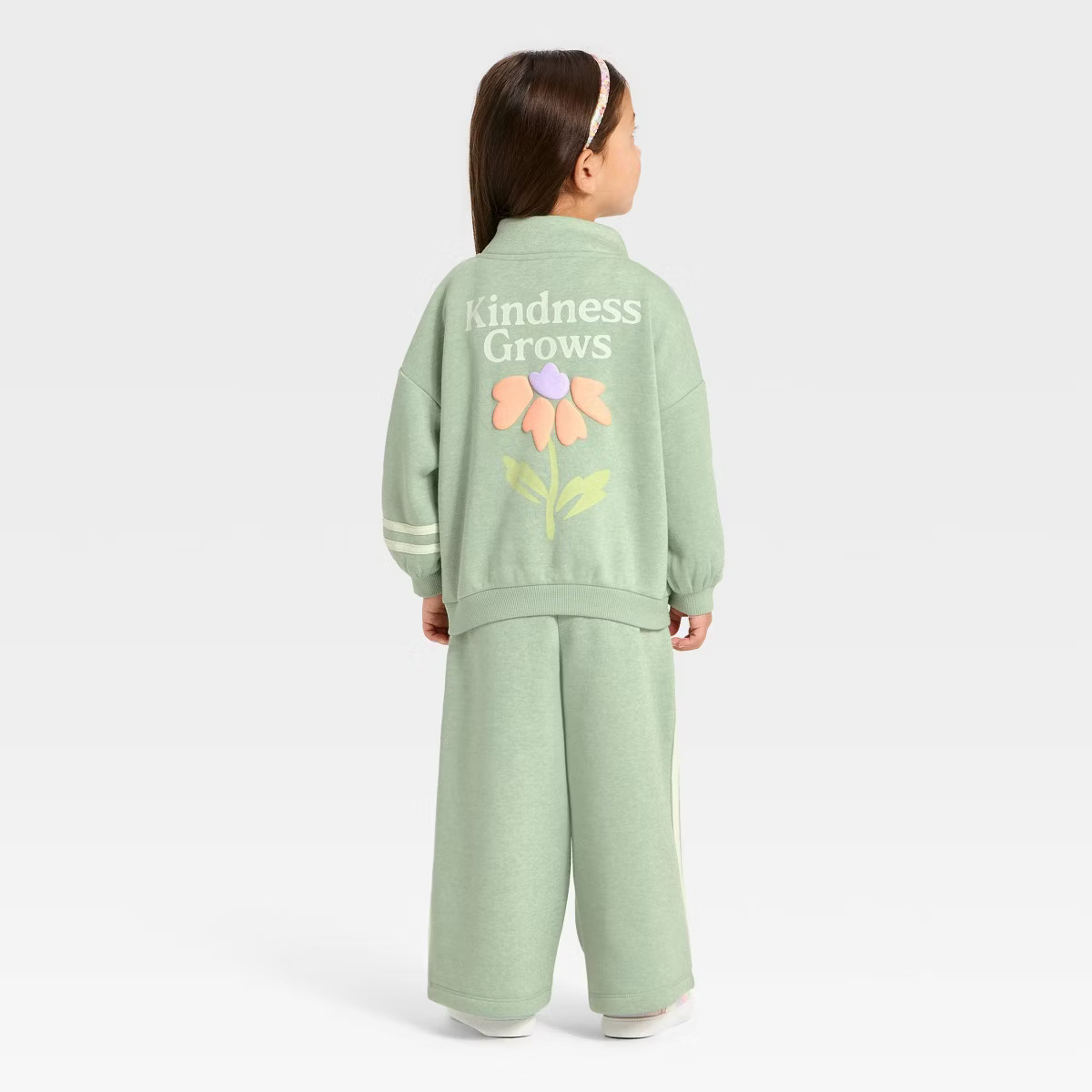 Toddler Girls' 'Kindness Grows' Pullover Sweater and Pull-On Pants Set - Cat & Jack™ Green | Target