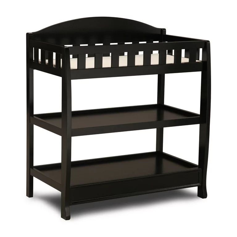 Delta Children Wilmington Changing Table with Pad, Black | Walmart (US)