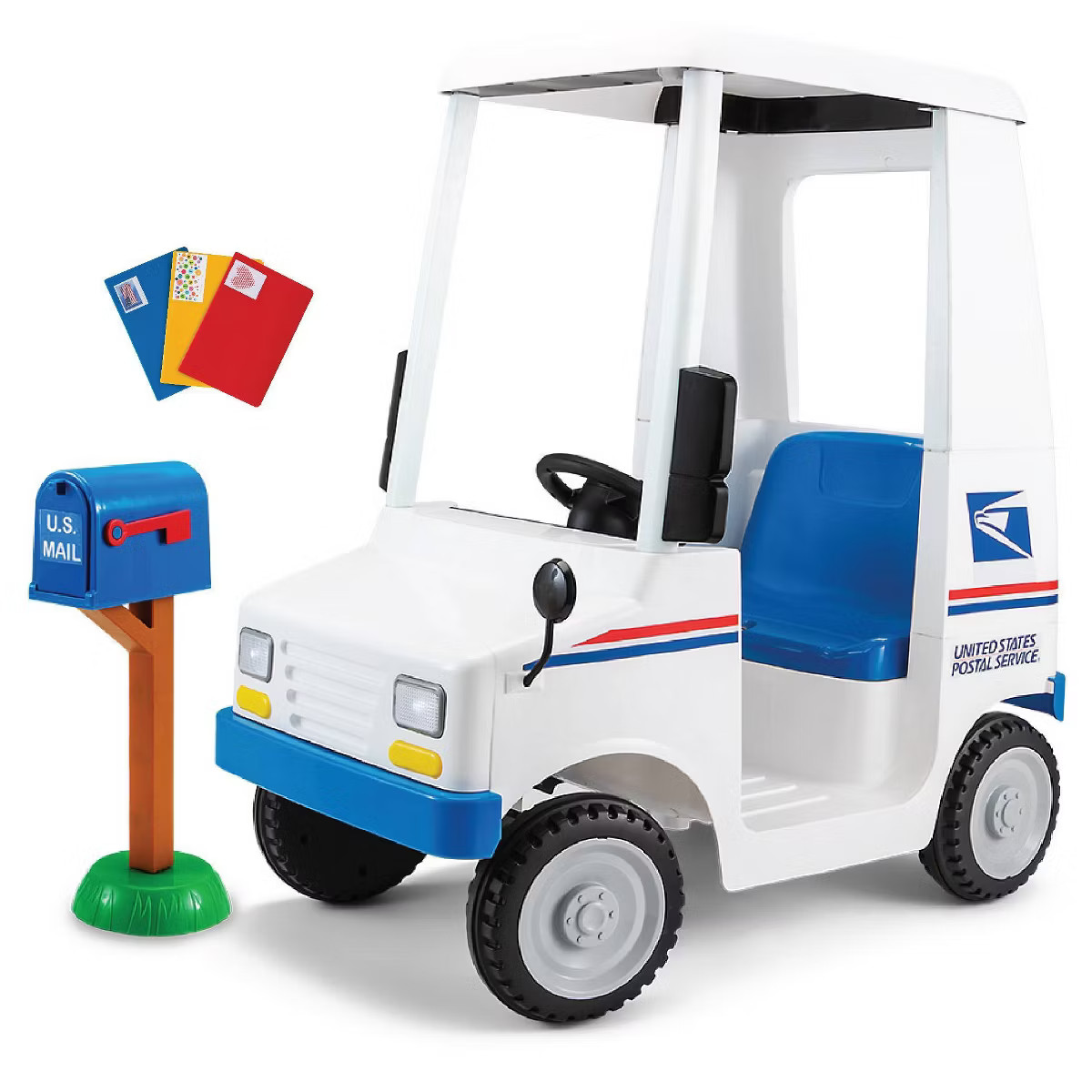 Flybar USPS Electric Ride-On Truck: Powered Toy for Ages 3-5, 60lb Capacity | Target