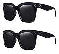 Vintage Women Oversized Sunglasses Designer Luxury Square Sun Glasses UV400 Protection Flat Lens | Amazon (US)