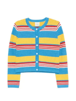 Posse Tammy Striped Cardigan | Blue | FARFETCH IL | Farfetch Global