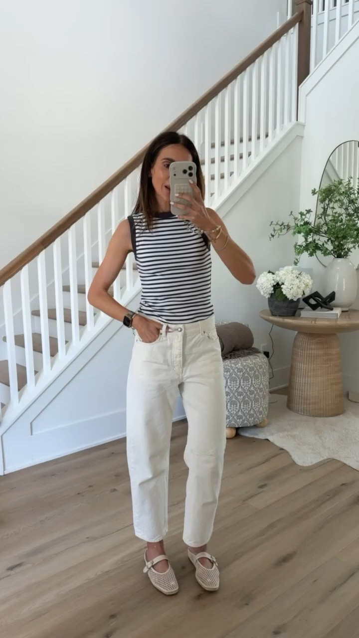 Trending! A striped tank and white denim will forever be one of my favorite outfit formulas 🤍 It’s simple, classic, and always looks polished with minimal effort. Added these woven flats for the cutest little summer touch.

Striped tank outfit, white jeans outfit, casual chic style, effortless outfits, summer basics, elevated everyday style, neutral fashion, classic outfit ideas, French inspired style, chic summer outfits, woven flats, minimalist fashion, annabrstyle

#LTKootd #LTKSeasonal #LTKTravel