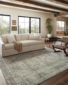 Loloi Magnolia Home by Joanna Gaines x Sinclair Natural/Sage 8'-6" x 11'-6" Area Rug | Amazon (US)
