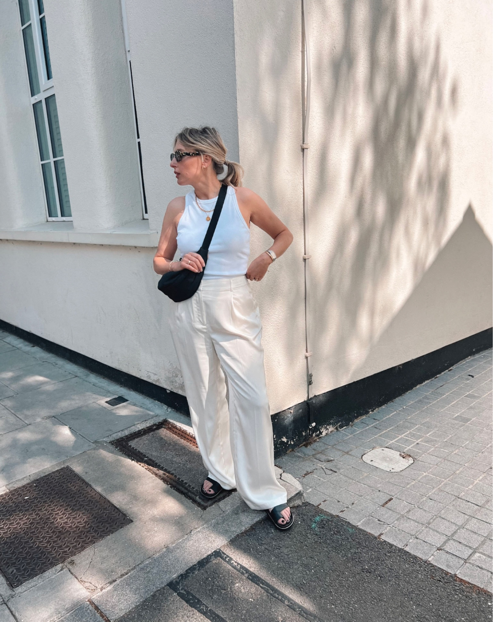 Tank top and wide leg trousers for the forceable.

Wearing a medium in the tank and a 12 in the trousers. Both true to size. 

#LTKunder100 #LTKSeasonal #LTKstyletip