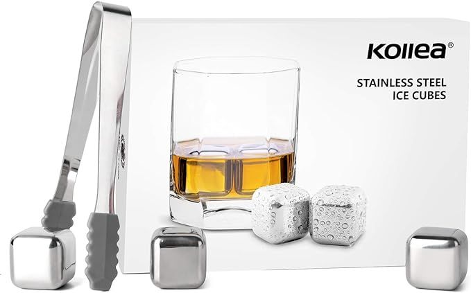 Whiskey Gifts for Men, Kollea Reusable Ice Cube Whiskey Stones, Unique Birthday House Warming Ann... | Amazon (US)