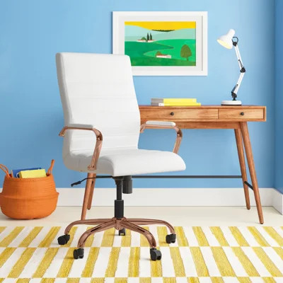 Ergonomic Upholstered High-Back Swivel Office Chair - Basics by Wayfair™ | Wayfair North America