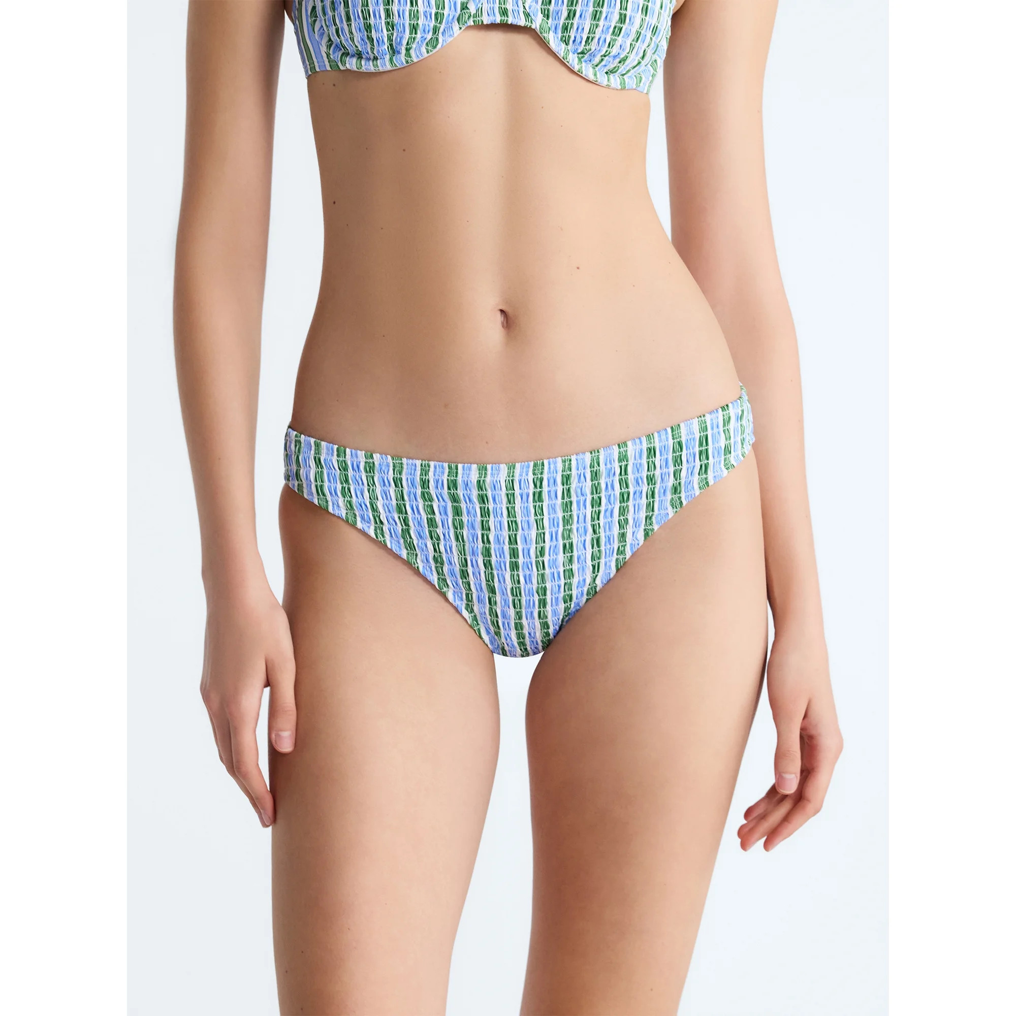 Free Assembly Women's Smocked Low Rise Bikini Bottoms, Sizes XS-XL | Walmart (US)