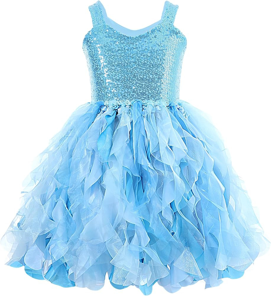 Sequin Tutu Dress for Girls Tulle Princess Prom Dresses Sparkly Birthday Party Outifts Toddler Gi... | Amazon (US)
