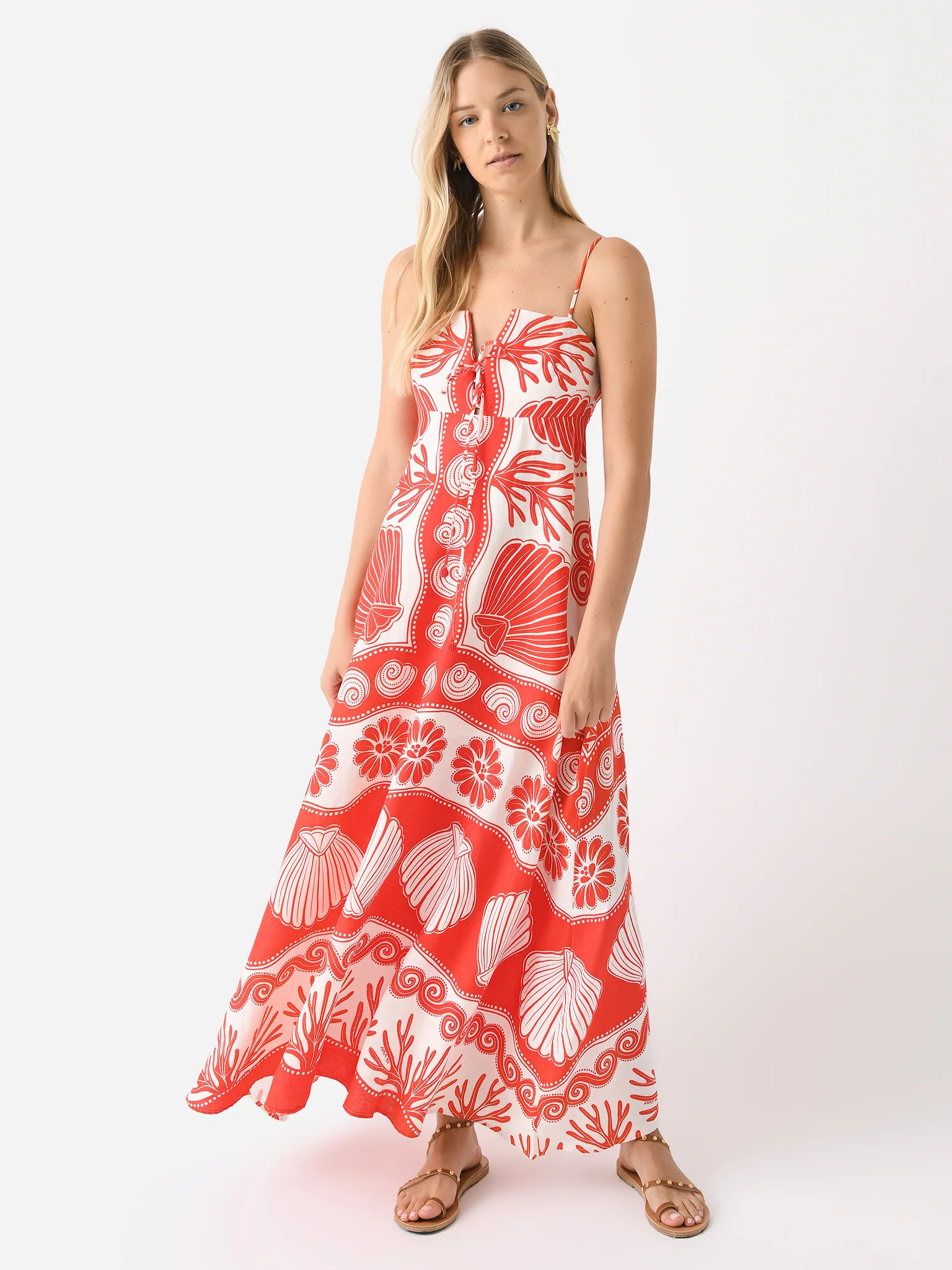 FARM RIO
                      
                     Women's Ainika Shell Maxi Dress | Saint Bernard