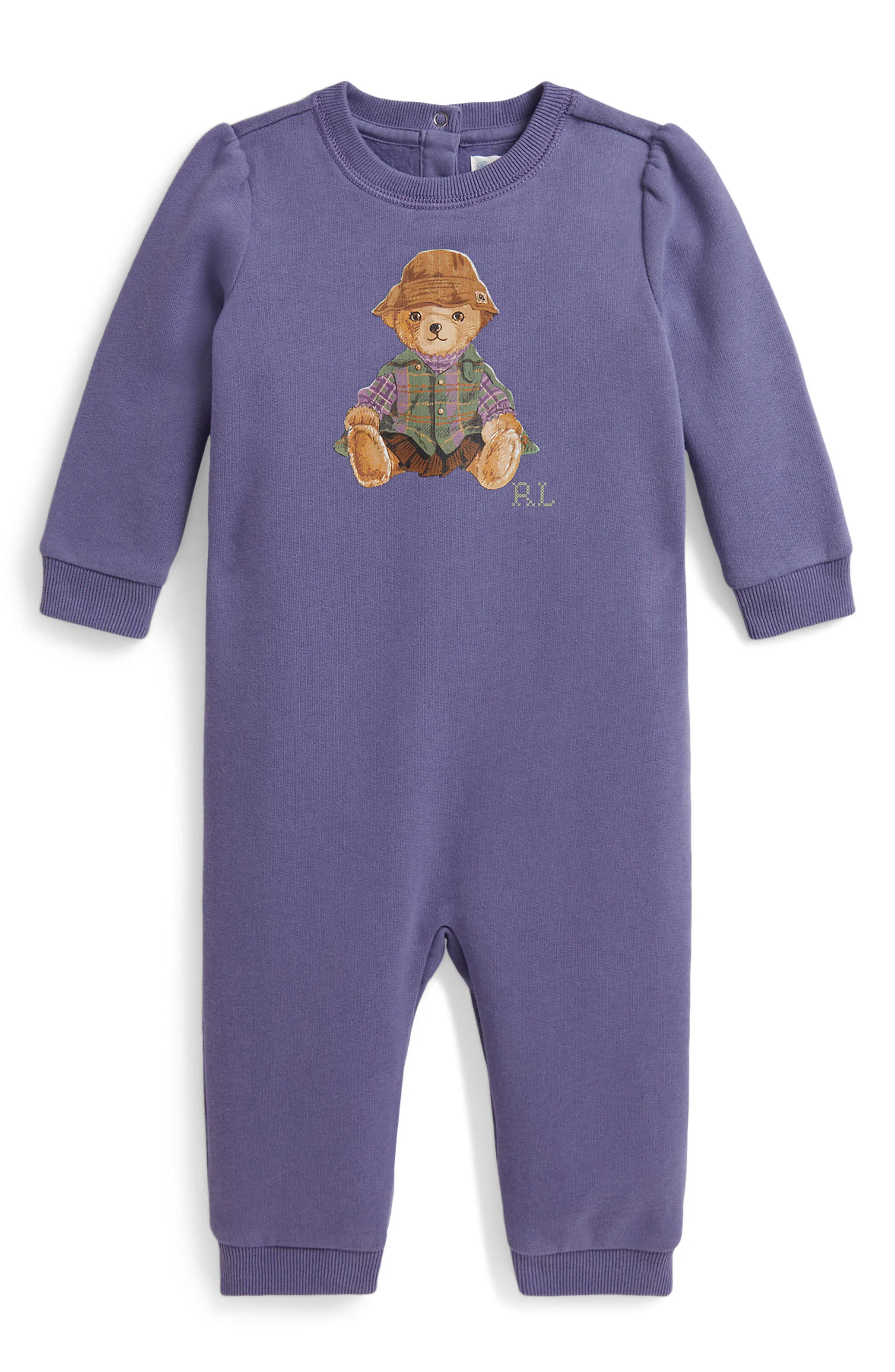 Ralph Lauren Kids' Polo Bear Fleece Coverall (Women) | Nordstrom | Nordstrom