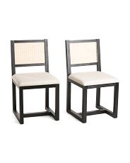 Set Of 2 Rattan Back Dining Chairs | TJ Maxx