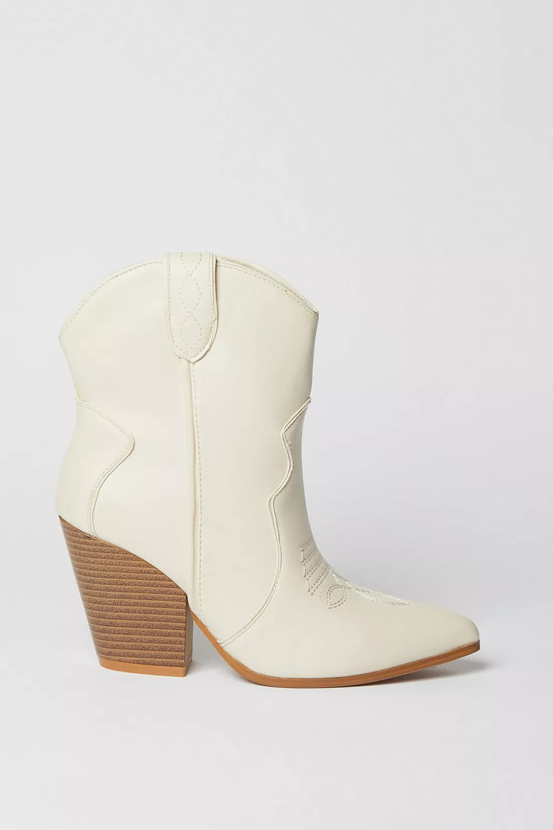 Boots | Faith: Montie Stitched Western Cowboy Ankle Boots | Faith | Dorothy Perkins (UK)