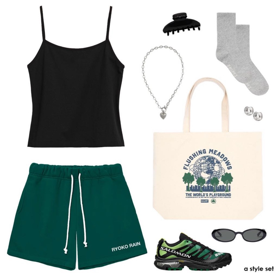 sporty spring outfit 🖤 

#LTKstyletip #LTKSeasonal