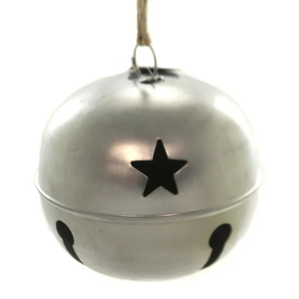Christmas SILVER JINGLE BELL 7 INCH Metal Star Holiday 533552B - Walmart.com | Walmart (US)