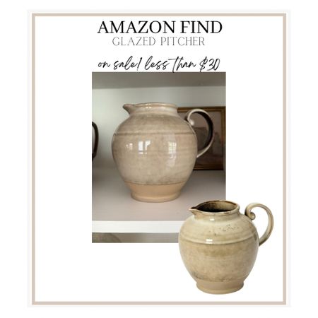 ceramic glazed pitcher on sale for less than $30! i can not believe this is an amazon find. i had my eye on it for so long but it kept selling out. i can see why 🤩 it’s gorgeous  

#LTKHome #LTKSaleAlert #LTKGiftGuide