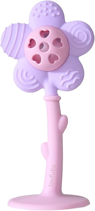 Baby Teething Toys 3-6 Months, Teether and Sensory Rattle for Babies 0-6 Months, Food Grade Silic... | Amazon (US)