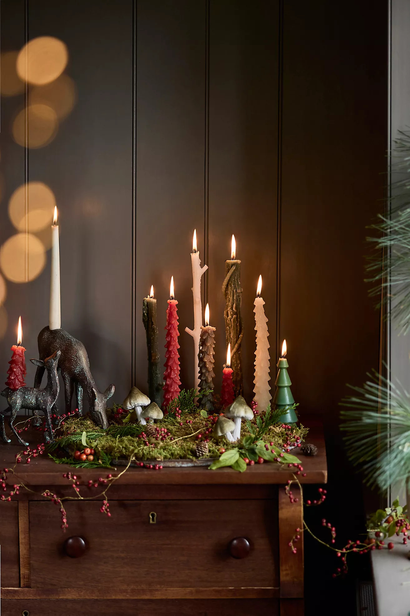 Tree Unscented Taper Candles, Set of 2 | Terrain