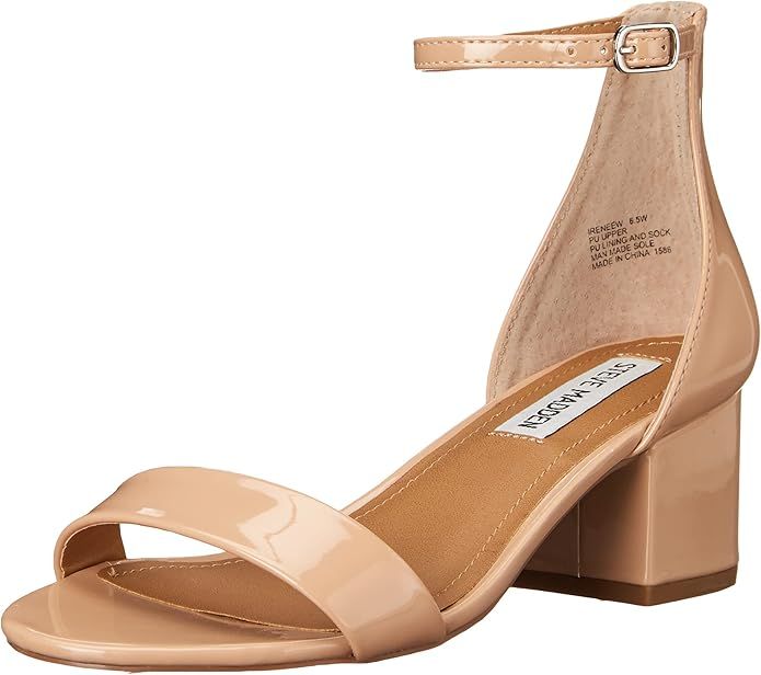Amazon.com | Steve Madden Women's Irenee Dress Sandal, Blush, 6 M US | Heeled Sandals | Amazon (US)