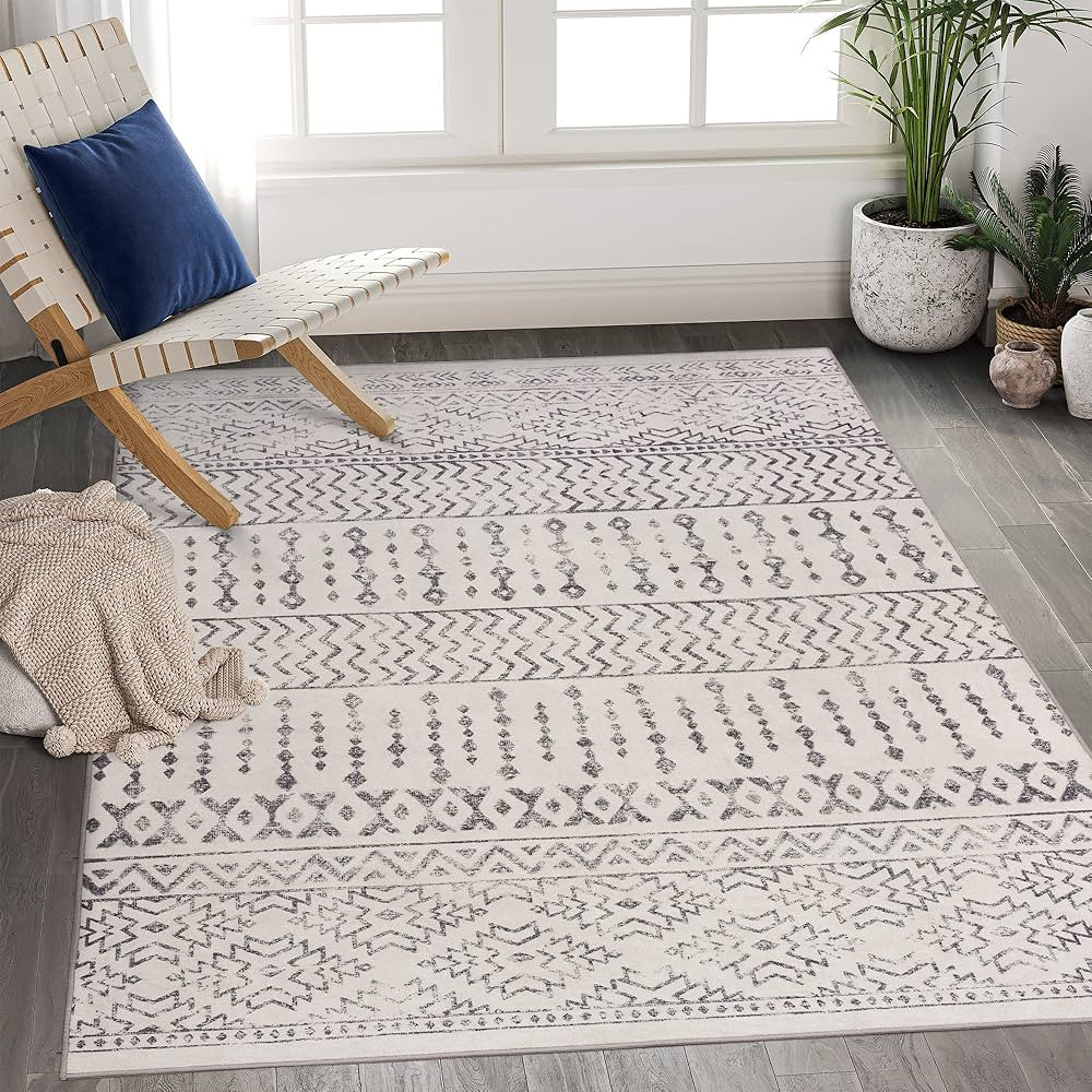 Art&Tuft Area Rug 5x7, Super Soft Ultra-Thin Moroccan Washable, Anti-Slip Backing Rugs for Living... | Amazon (US)