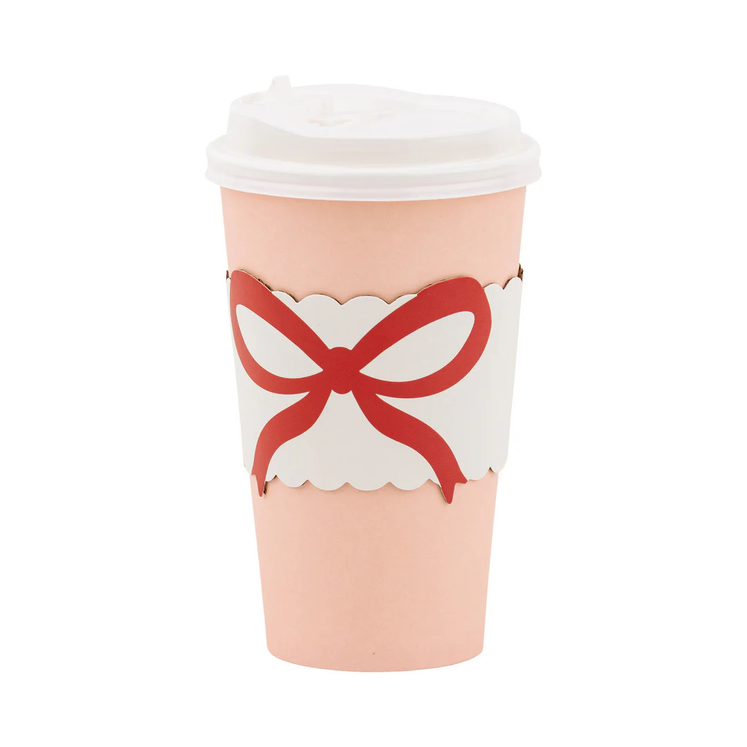 Red Bow on Pink To Go Cups | My Mind's Eye