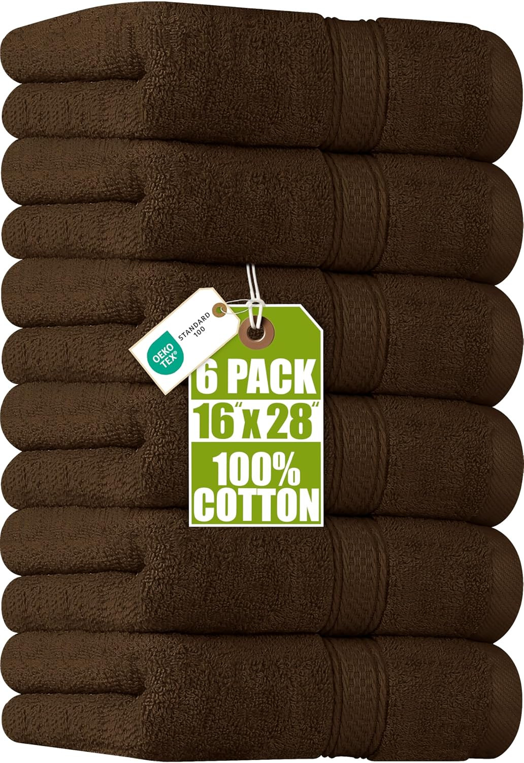 Utopia Towels 6 Pack Premium Hand Towels Set, 16 by 28 inches, 100% Ring Spun Cotton, Ultra Soft ... | Amazon (US)