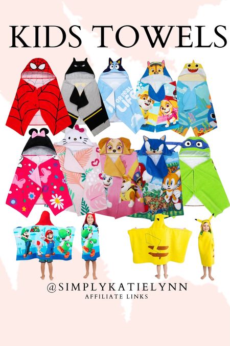 Collect all the kids hooded character towels for this summer!

#LTKKids #LTKSwim #LTKParties