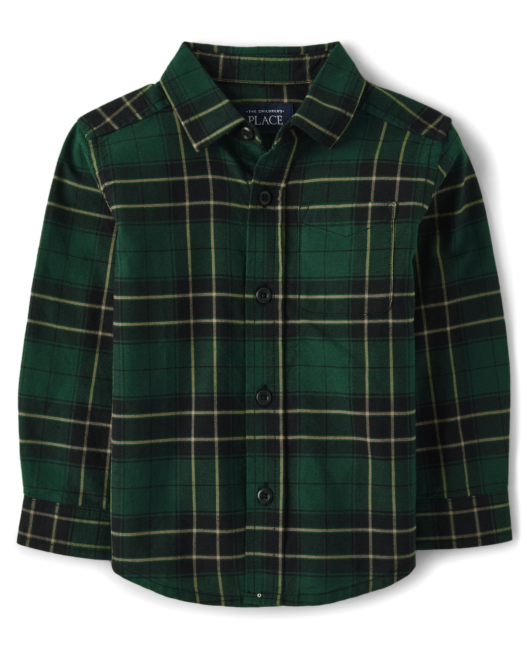 Baby And Toddler Boys Matching Family Long Sleeve Plaid Oxford Button Up Shirt - SPRUCESHAD | The... | The Children's Place
