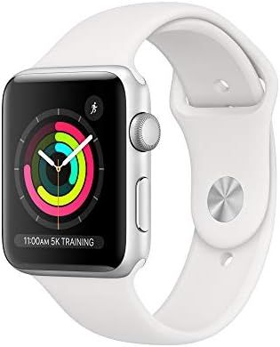 Amazon.com: Apple Watch Series 3 (GPS, 42mm) - Silver Aluminum Case with White Sport Band | Amazon (US)