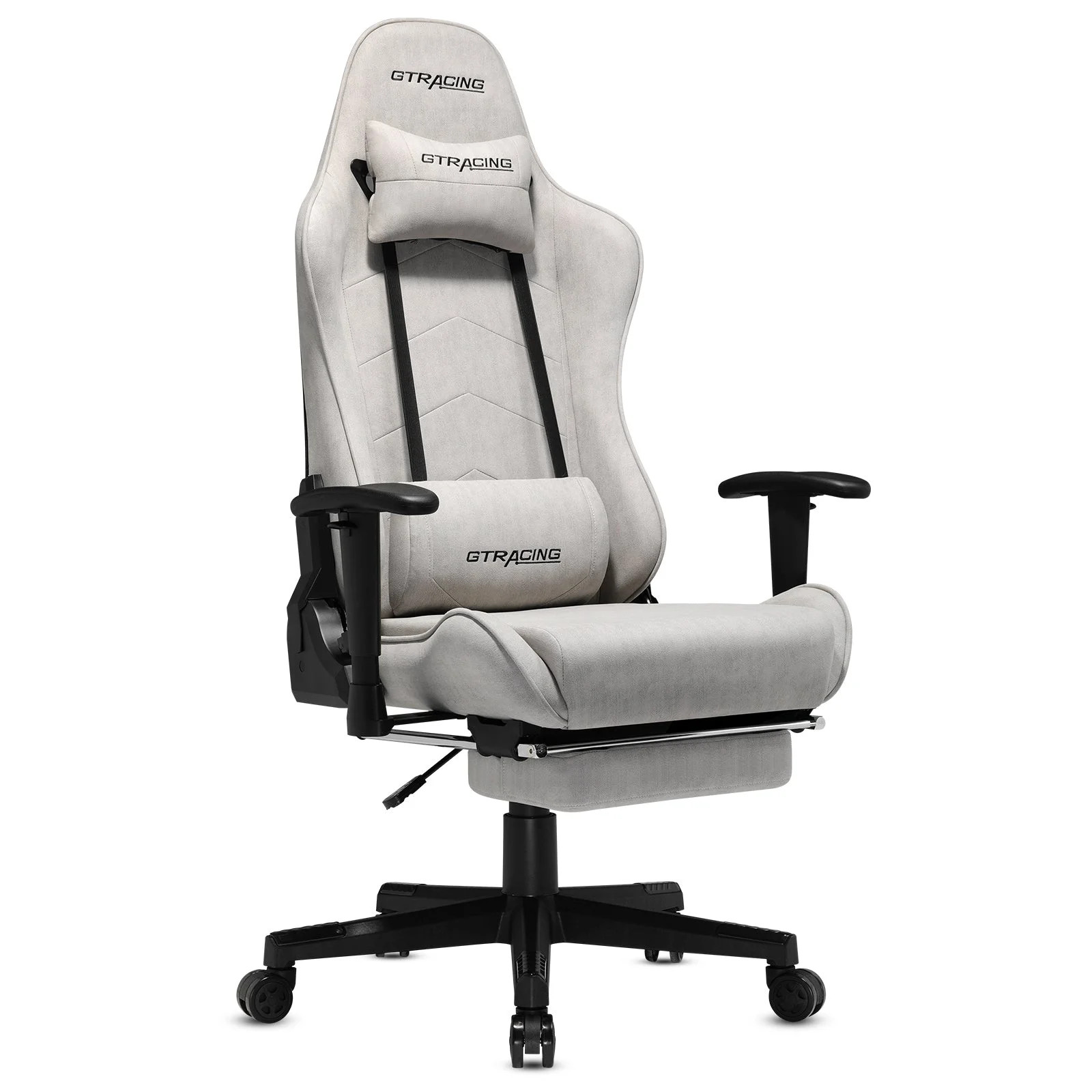 GTRACING Gaming Chair with Footrest Ergonomic Reclining Leather Chair, Dark Red | Walmart (US)