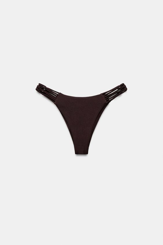 RUCHED CROCHET BIKINI BOTTOMS | Zara US