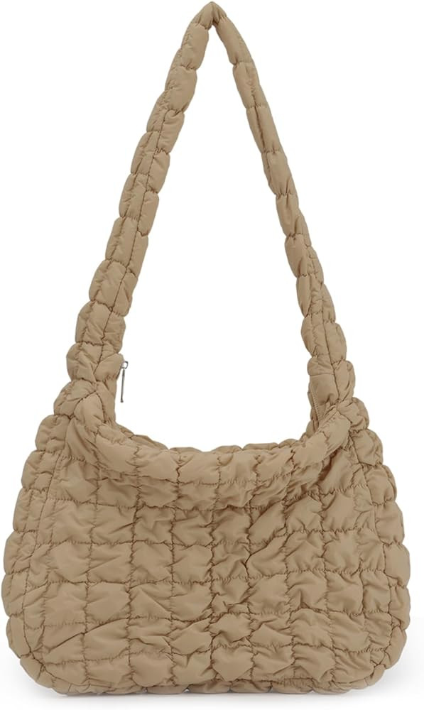 GOKTOW Puffer Quilted Carryall Bag,Quilted Shoulder Bag,Puffy Tote Bag Purse,Large Nylon Hobo Ha... | Amazon (US)